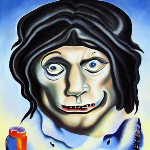 Image similar to tommy wiseau painting by dali