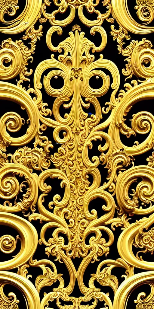 Image similar to the source of future growth dramatic, elaborate emotive Golden Baroque and Rococo styles to emphasise beauty as a transcendental, seamless pattern, symmetrical, large motifs, rainbow syrup splashing and flowing, Palace of Versailles, 8k image, supersharp, spirals and swirls in rococo style, medallions, iridescent black and rainbow colors with gold accents, perfect symmetry, versace medusa logo in centre, bvlgari jewelry, High Definition, photorealistic, masterpiece, 3D, no blur, sharp focus, photorealistic, insanely detailed and intricate, cinematic lighting, Octane render, epic scene, 8K