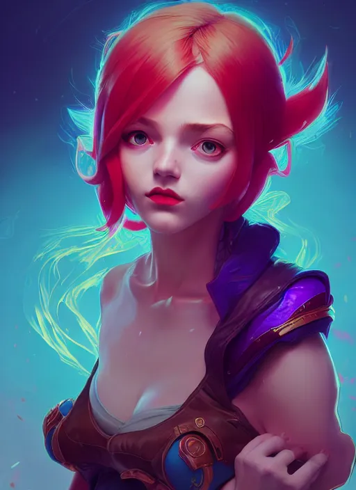 Image similar to annie from league of legends, splash art, path traced, octane render, highly detailed, high quality, digital painting, hd, alena aenami and artgerm, karol bak, alphonse mucha, tom bagshaw