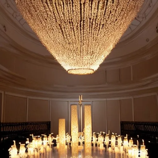 Image similar to a beautiful chandelier full of candles