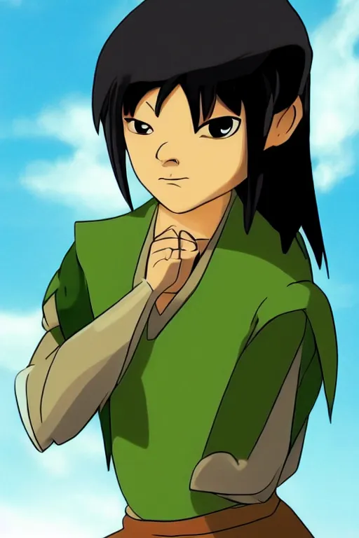 Prompt: photo of real life Toph from Avatar