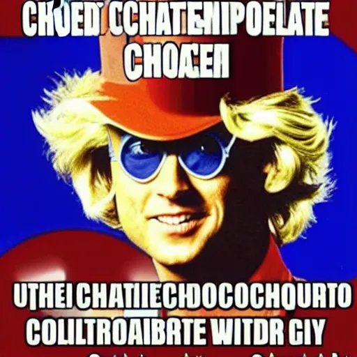 Image similar to geert wilders as willy wonka and the chocolate factory