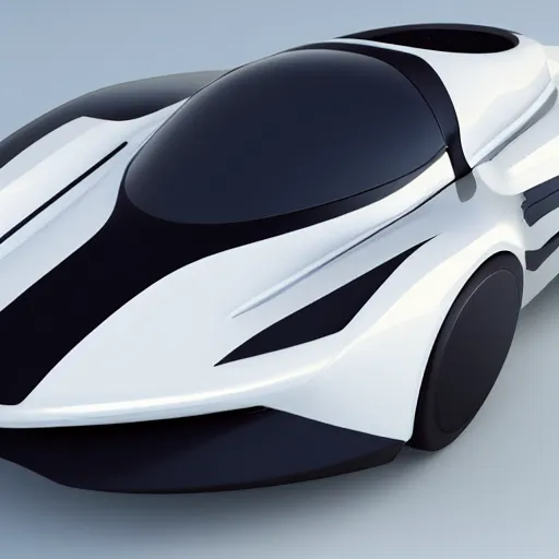 sketch of a racing car on a white background. 3d rendering, Sport