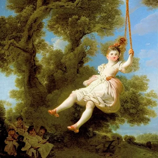 Image similar to Jean-Honoré Fragonard, The Swing