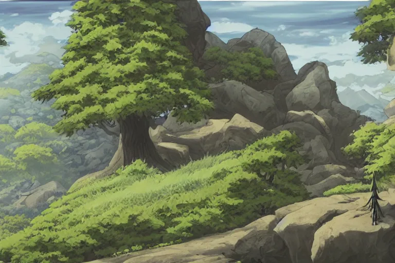 Image similar to mushoku tensei landscape art