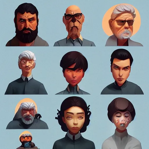 Image similar to face icon stylized minimalist george lucas, loftis, cory behance hd by jesper ejsing, by rhads, makoto shinkai and lois van baarle, ilya kuvshinov, rossdraws global illumination