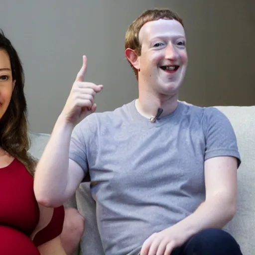 Prompt: Pregnant Mark Zuckerberg