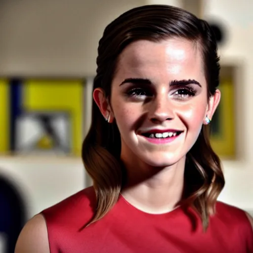 Prompt: Emma Watson smiling, isometric 8k