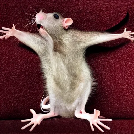 Prompt: rat after 1 0 day bender