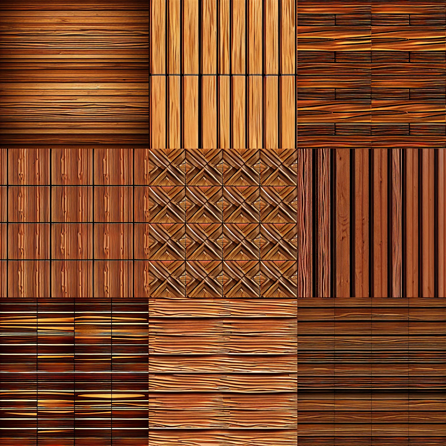 Prompt: tileable texture of highly detailed wood panels, studio lighting
