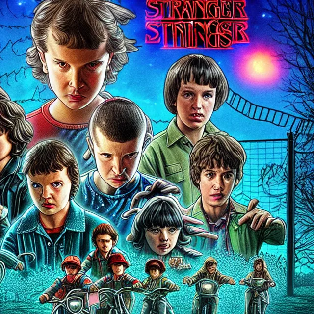 Prompt: Stranger Things Trending on ArtStation