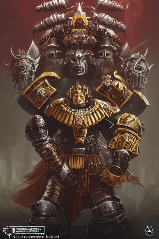 Image similar to queen portrait heros warhammer 4 0 k horus heresy fanart - the primarchs emperor by johannes helgeson animated with vfx concept artist & illustrator global illumination ray tracing hdr fanart arstation zbrush central hardmesh 8 k octane renderer comics stylized