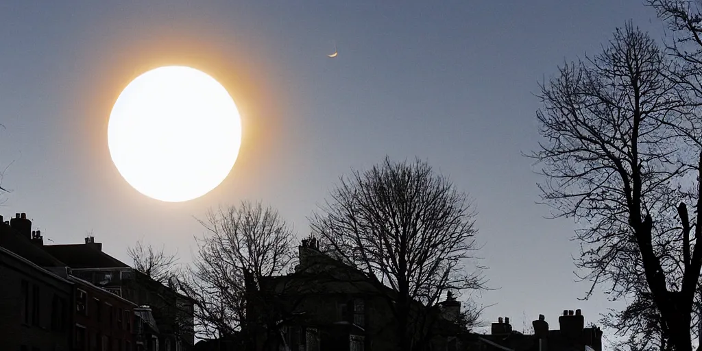 Image similar to eclipse on bright street
