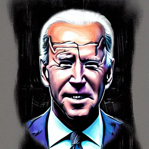 Image similar to joe biden as a rotting zombie, full body portrait, in a front of podeum, horror core, apocalyptic, feeling of grimdark, sharp focus, fiction, hyper detailed, digital art, trending in artstation, cinematic lighting, studio quality, smooth render, unreal engine 5 rendered, octane rendered, art style and nixeu and wlop and krenz cushart