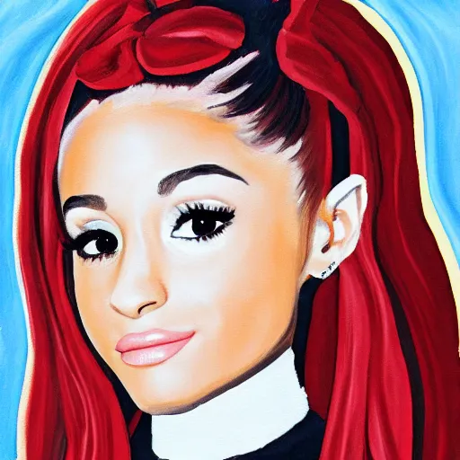 Prompt: painting of Ariana Grande in the style of Chamberlain, Johns