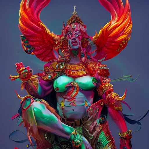 Prompt: somone who is not a god active pose, festive colors, digital art, trending on artstation, high quality, extreme detail, high quality, hyperdetailed