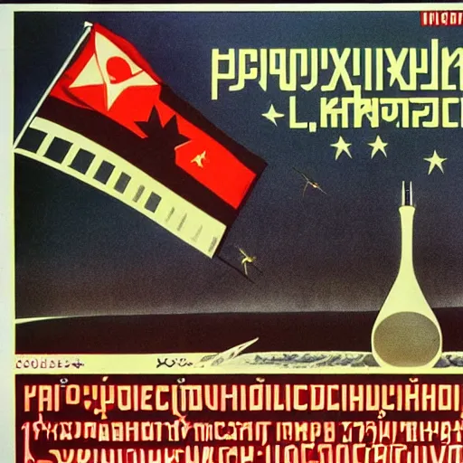 Prompt: pro - nuclear war propaganda by the soviet union