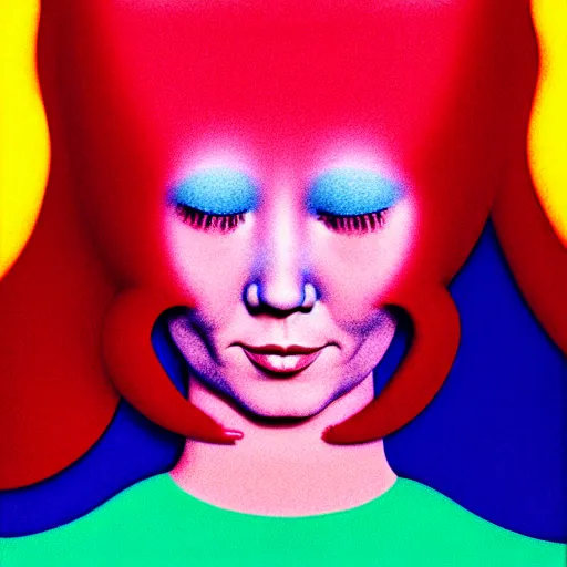 Image similar to redhead woman by shusei nagaoka, kaws, david rudnick, airbrush on canvas, pastell colours, cell shaded, 8 k