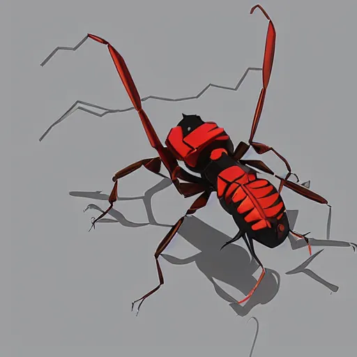 Prompt: low poly robotic wasp