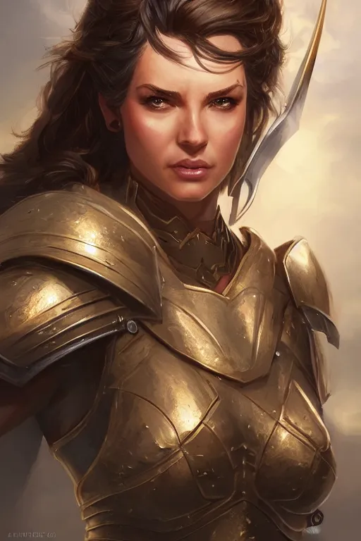 Image similar to amazon valkyrie athena, d & d, fantasy, portrait, highly detailed, headshot, digital painting, trending on artstation, concept art, sharp focus, illustration, art by artgerm and greg rutkowski and magali villeneuve