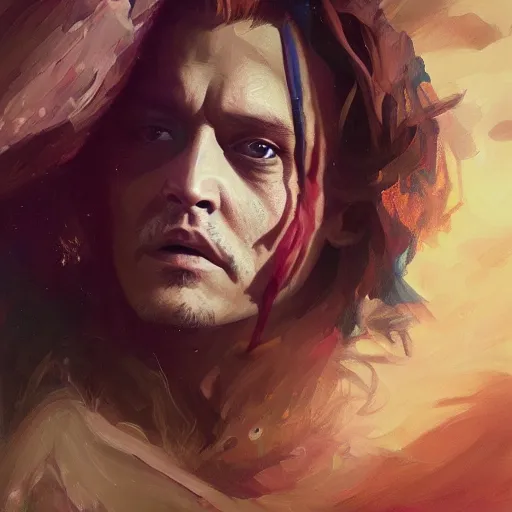 Image similar to johnny depp as a bowl of chip dip, ultra high detailed, oil painting, greg rutkowski, charlie bowater, yuumei, yanjun cheng, unreal 5, daz, hyperrealistic, octane render, rpg portrait, dynamic lighting