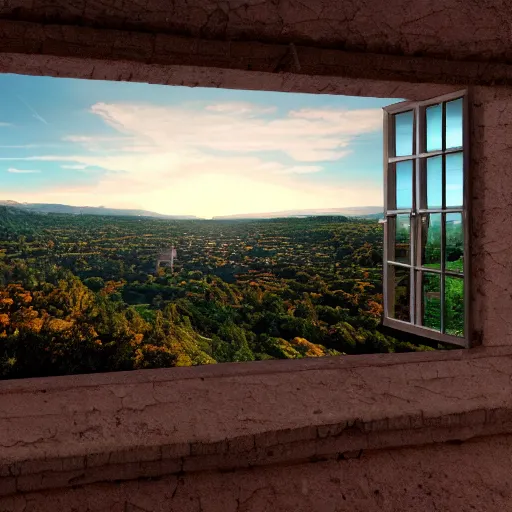 Prompt: POV of the top of the hill of windows bliss wallpaper hill