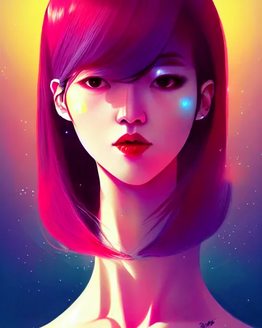 Image similar to kim hyun joo as a cyborg with rose hair, cyborg, warframe, colorful, cinematic, illuminated, sunny day, beautiful girl, advanced technology, futuristic, art by ilya kuvshinov, akiko takase