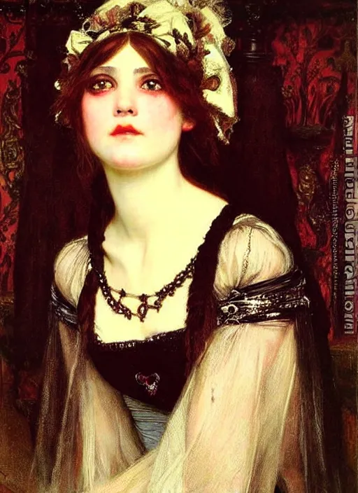 Prompt: ( gothic # ) princess portrait. by william henry hunt * *, highly detailded