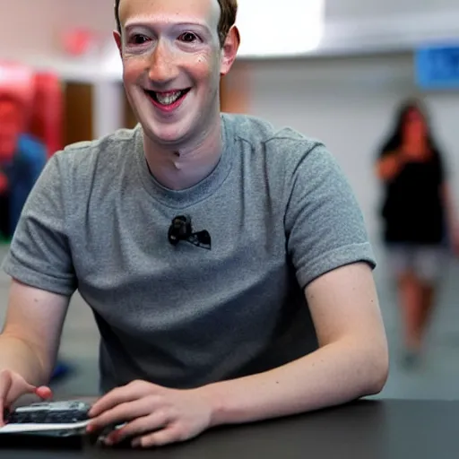 Image similar to mark Zuckerberg as a human