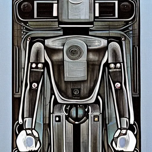 Prompt: TV robot by H.R. Giger
