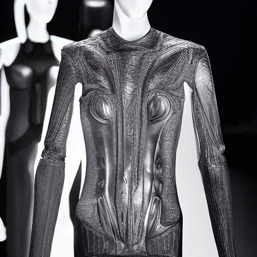 Image similar to giger hugo boss high fashion