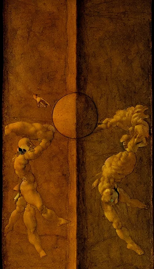 Image similar to the two complementary forces that make up all aspects and phenomena of life, by Leonardo da vinci