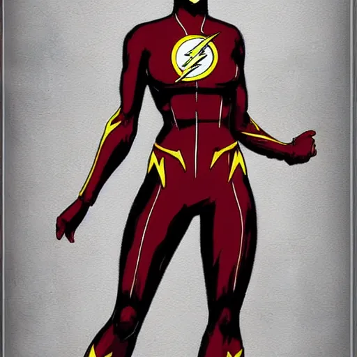 Prompt: female, the flash, full body concept art, elegant