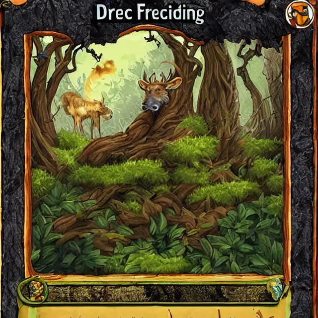 Image similar to druid protecting the forest from industry