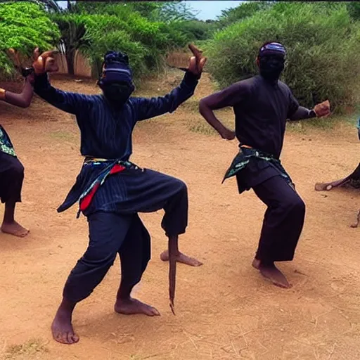 Prompt: african ninjas