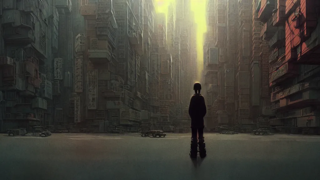 Image similar to realistic aesthetic highly detailed photography of characters in akira scene, characters with hyperrealistic highly detailed faces. from akira by katsuhiro otomo and alejandro hodorovski and denis villeneuve and gregory crewdson style with many details by mike winkelmann and vincent di fate in sci - fi style. volumetric natural light hyperrealism photo on dsmc 3 system