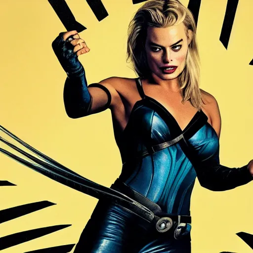 Image similar to Margot Robbie as Wolverine