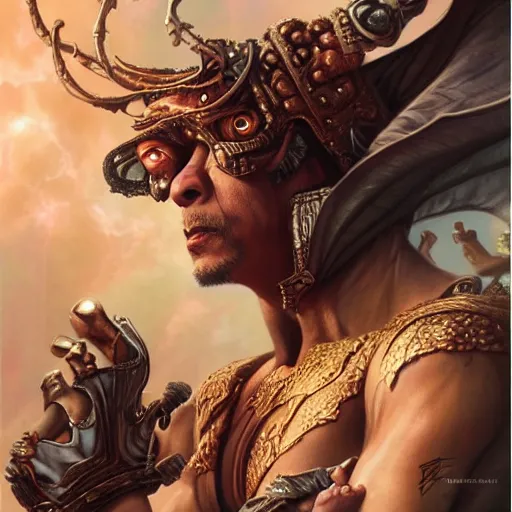 Image similar to shahrukh khan, fantasy character portrait, ultra realistic, wide angle, intricate details, the fifth element artifacts, highly detailed by peter mohrbacher, hajime sorayama, wayne barlowe, boris vallejo, paolo eleuteri serpier