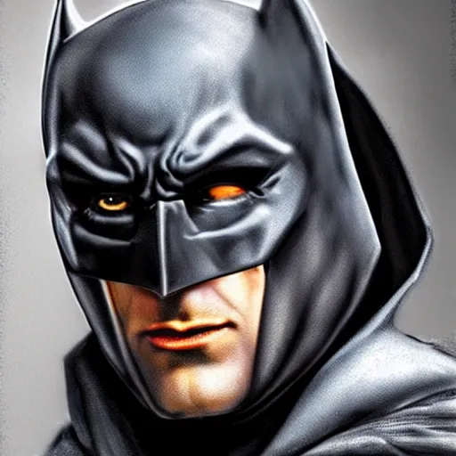 Prompt: photorealistic batman is wearing a hoodie. hyperdetailed photorealism