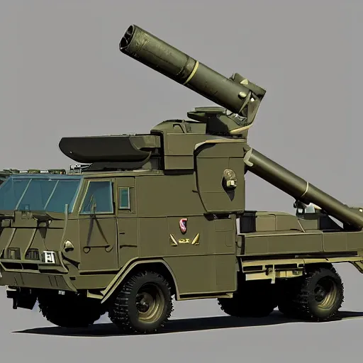 Image similar to m 1 4 2 high mobility artillery rocket system ( himars ), m 1 4 2 himars artstation