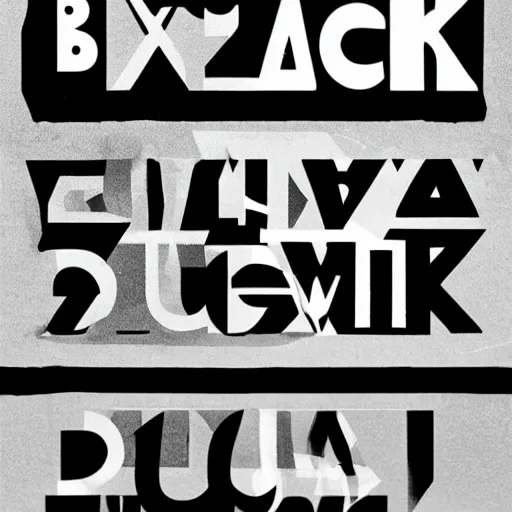 Image similar to black on white typography campaign in style of david rudnick, eric hu, guccimaze, acid, y 2 k, 4 k sharpening,