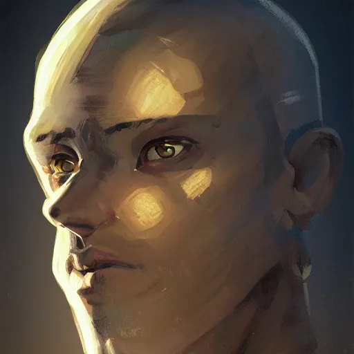 Image similar to Cardboard man portrait, radiant light, in the style of WLOP and tony sart, trending on artstation