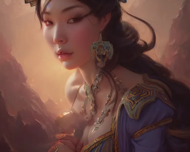 Image similar to photography of hou china, deep focus, d & d, fantasy, intricate, elegant, highly detailed, digital painting, artstation, concept art, matte, sharp focus, illustration, hearthstone, art by artgerm and greg rutkowski and alphonse mucha