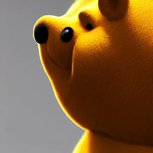 Image similar to xi jinping as winnie the pooh, award winning creature portrait photography, extremely detailed, artstation, 8 k, sensual lighting, incredible art, wlop, artgerm