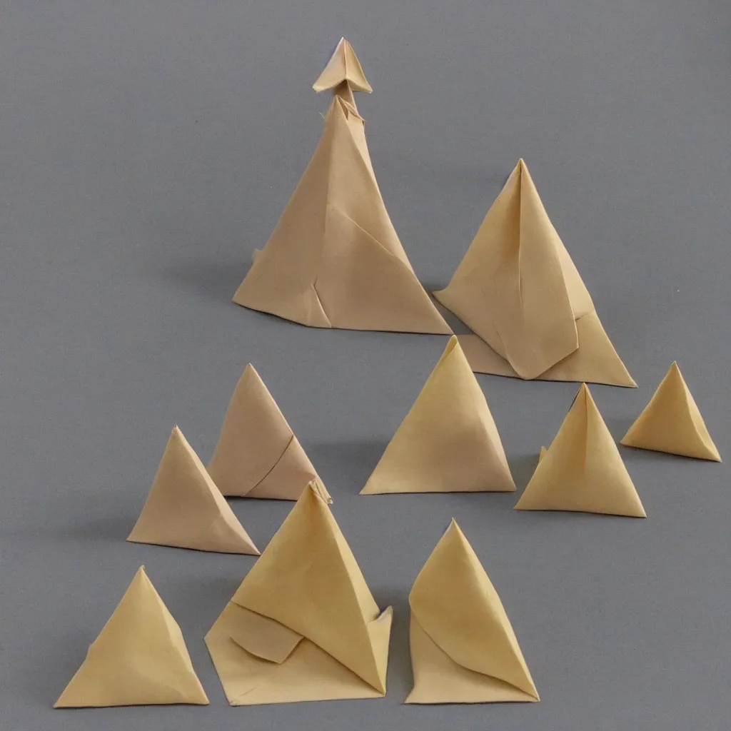 Image similar to origami serpinski pyramid