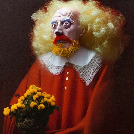 Image similar to ronald mcdonald painting by agostino arrivabene