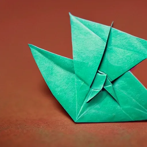 Image similar to an award winning origami, macro photography, ambient light