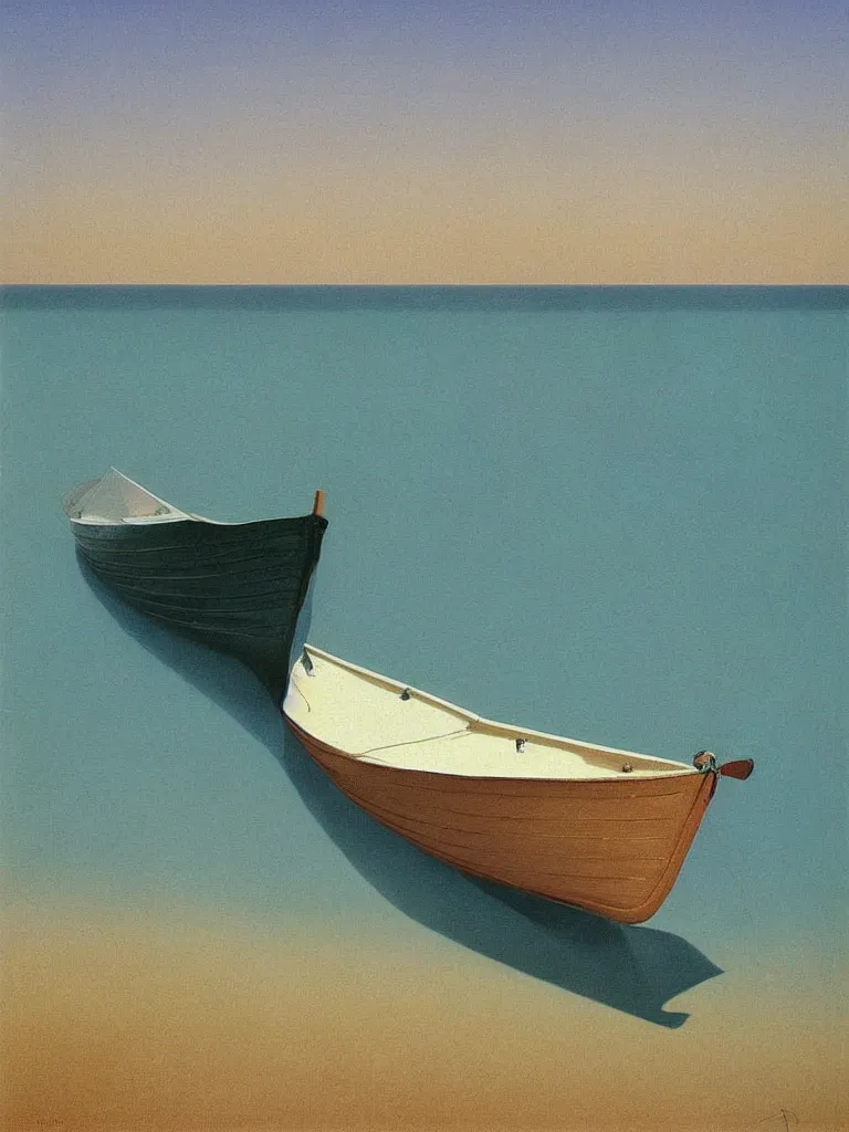 Prompt: a neo retro poster a boat at see near dune du Pilat at bassin d'arcachon, pale gradients design, matte drawing, clean and simple design, outrun color palette, australian tonalism, painted by Morandi, Agnes Pelton