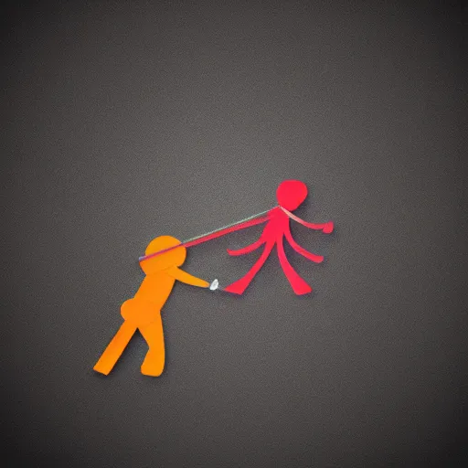 Prompt: stickman fighting