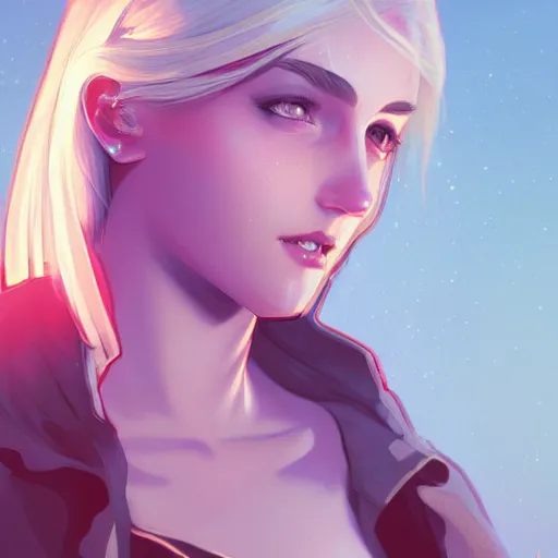 Image similar to Ciri, ambient lighting, 4k, alphonse mucha, lois van baarle, ilya kuvshinov, rossdraws, artstation